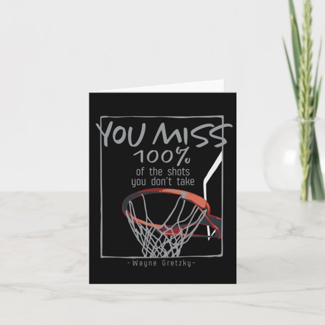 Basketball Shots - Quote Design Active  Card (Front)