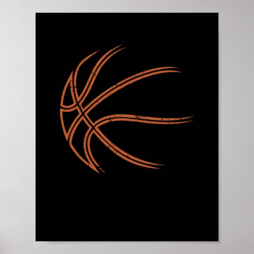 Basketball Silhouette Bball Player Coach Team Poster