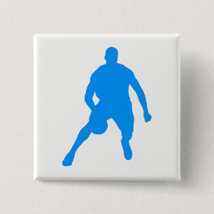 Basketball Silhouette Button