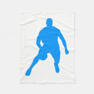 Basketball Silhouette Fleece Blanket