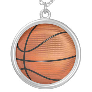 Men's/kids' Dribbling Basketball Shaped Pendant Necklace