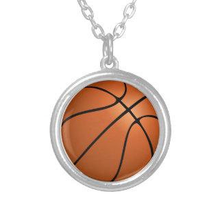 Basketball Silver Plated Necklace