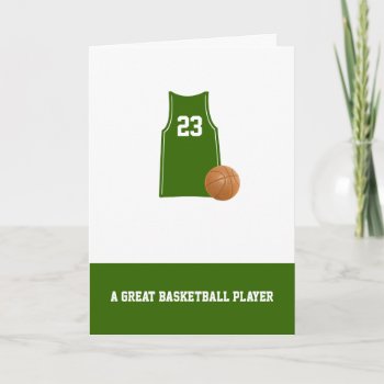 Basketball Singlet With Basketball Birthday Card by DigitalDreambuilder at Zazzle