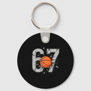 Basketball Six Seven Fans 6 7 Playful 67 Bball Mem Keychain