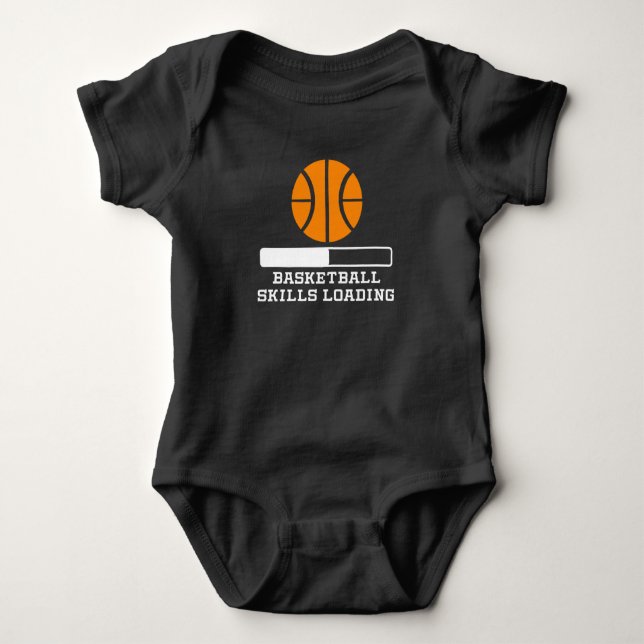 Basketball Skills Loading Baby Bodysuit (Front)
