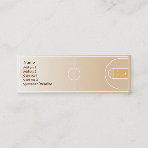 Customizable Basketball - Skinny Business Card Templates