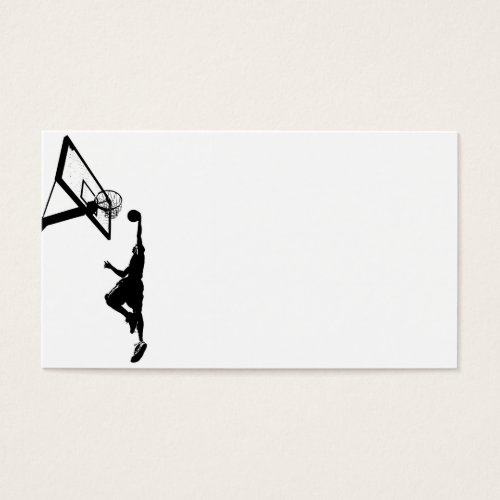 Basketball Slam Dunk Silhouette Business Card Templates