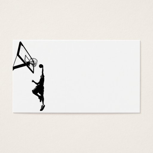 Customizable Basketball Slam Dunk Silhouette Business Card Templates