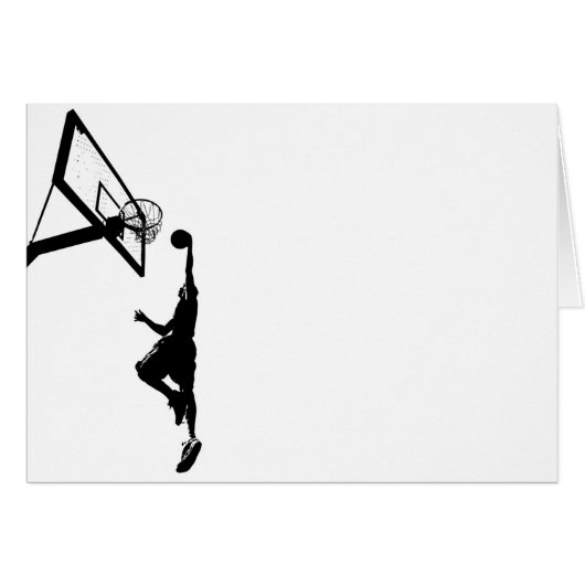 Basketball Slam Dunk Silhouette Cards (Front Horizontal)