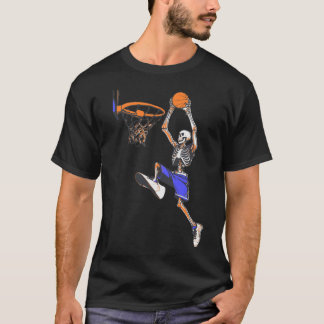 Basketball Slam Dunk Skeleton Halloween T-Shirt