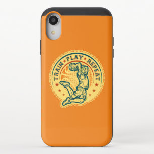 Basketball Slam Dunk Vintage Design iPhone XR Slider Case