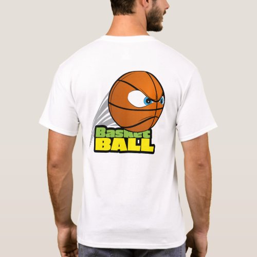 Basketball Slam Dunk with Funny Face T_Shirt