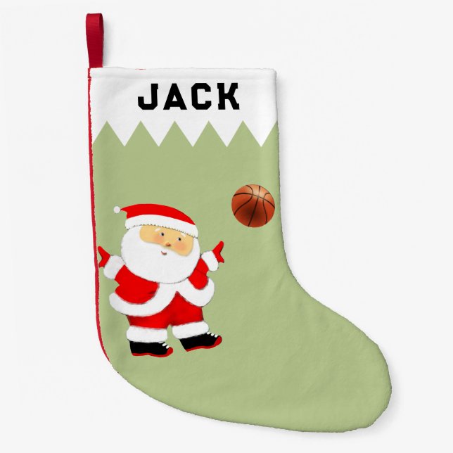 Basketball Small Christmas Stocking (Front)