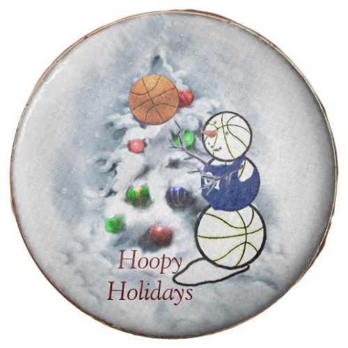 Basketball Snowman Christmas Chocolate Covered Oreo