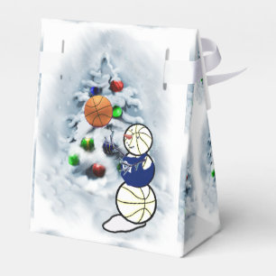 Basketball Snowman Christmas Favor Boxes