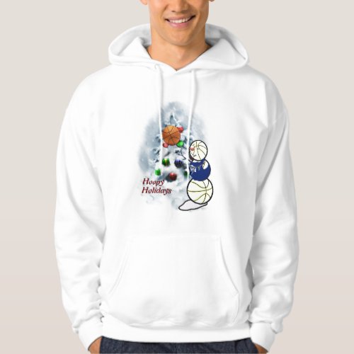 Basketball Snowman Christmas Hoodie