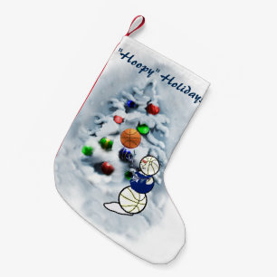 Basketball Snowman Christmas Small Christmas Stocking