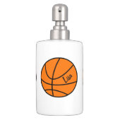 Basketball Soap Dispenser And Toothbrush Holder (Front)