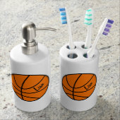 Basketball Soap Dispenser And Toothbrush Holder (Front)
