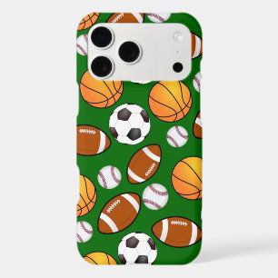 Basketball Soccer football Baseball Sports Theme iPhone 17 Pro Max Case