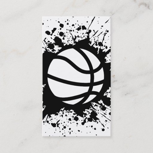 Customizable basketball splatz business card template
