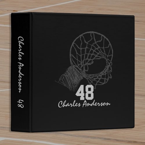 Basketball Sport Album Dark Series Edition 3 Ring Binder