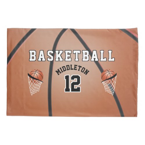 Basketball Sport Ball Design Pillow Case