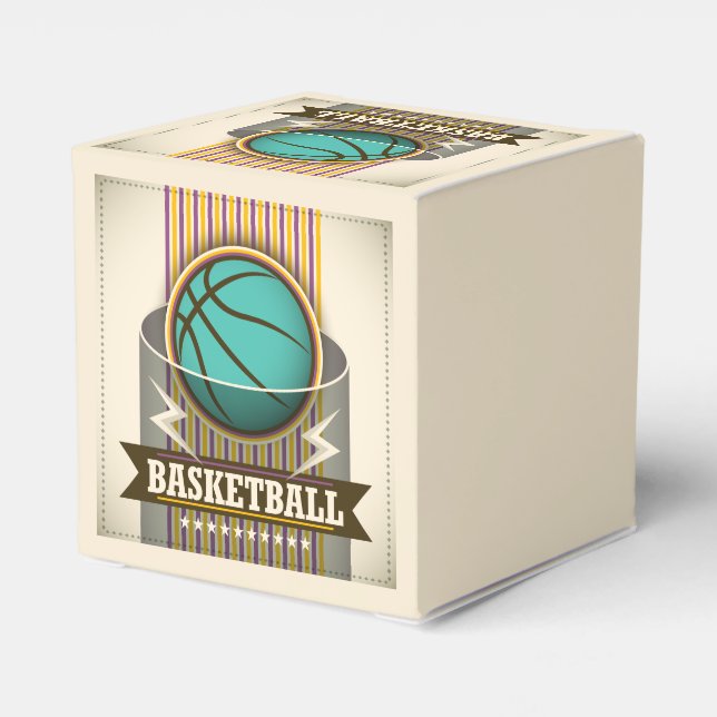 Basketball Sport Ball Game Cool Favor Boxes (Back Side)