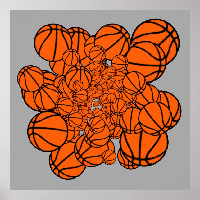basketball sport-balls cool-decor poster (Front)