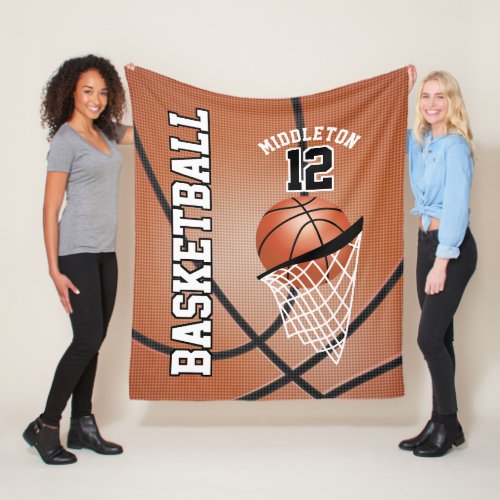 Basketball  Sport Design Fleece Blanket