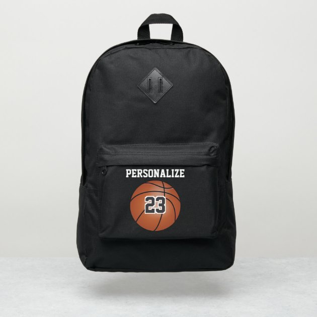 Basketball Sport DIY Name Number Port Authority Backpack Zazzle