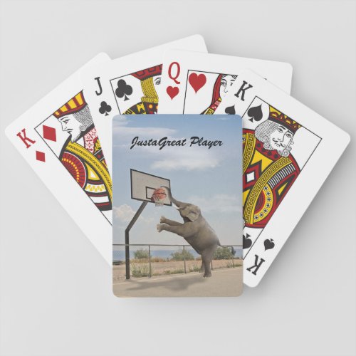 Basketball Sport Elephant Slam Dunk Personalize Playing Cards