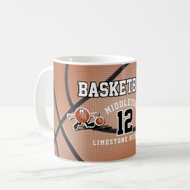 Basketball Sport Guys Coffee Mug (Front Left)