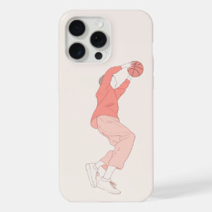 Basketball sport lover super minimal pastel iPhone 15 pro max case