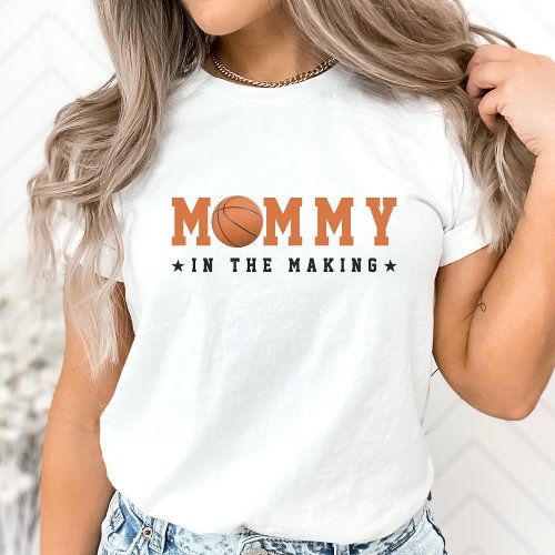 Basketball Sport Mommy in the Making Baby Shower  T_Shirt