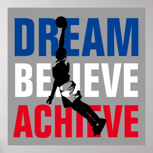 Basketball Sport Motivational Inspirational Unique Poster