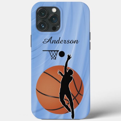 Basketball Sport personalize with name iPhone 13 Pro Max Case