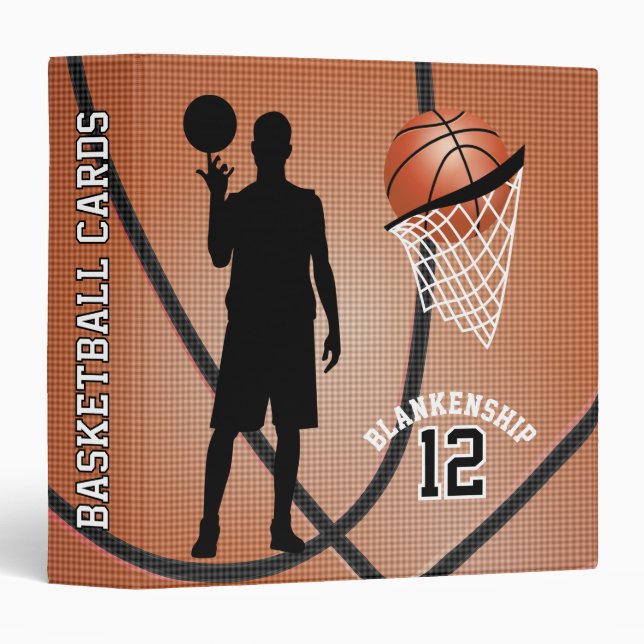 Basketball Sport Players | DIY Name and Number 3 Ring Binder (Front/Spine)