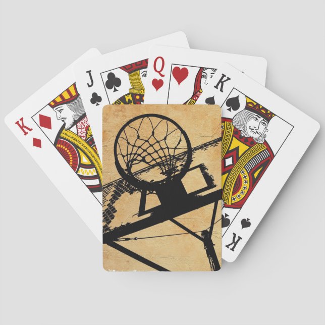 basketball sport pop art poker cards (Back)