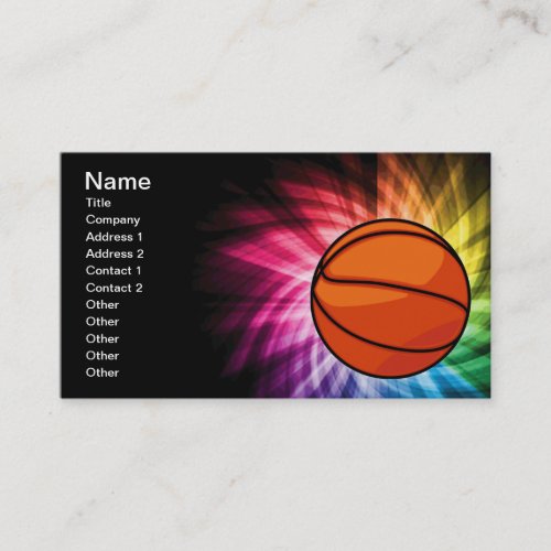 Basketball Sport rainbow Business Card