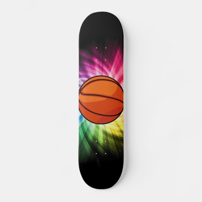 Basketball; Sport; rainbow Skateboard Deck (Front)