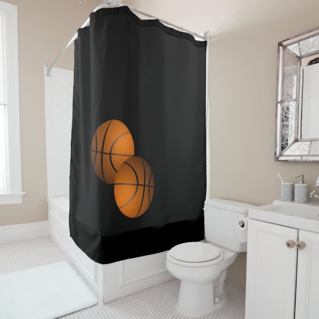 Basketball Sport Shower Curtain (In Situ)
