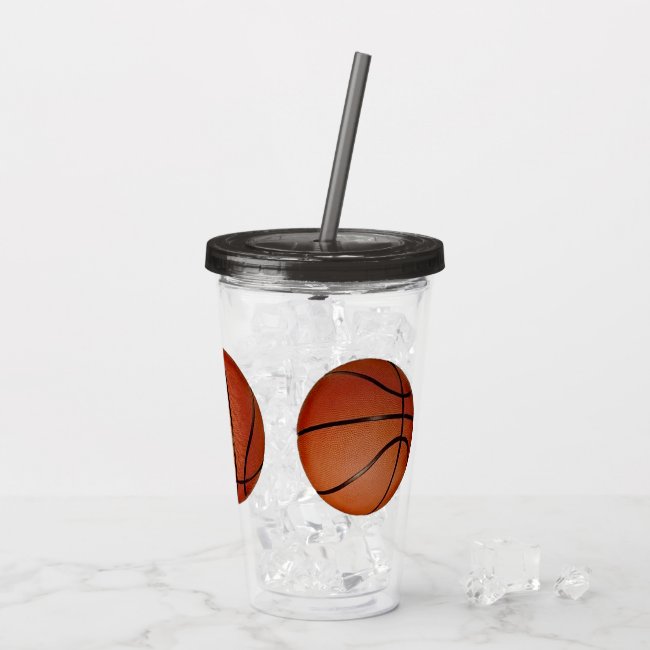 Basketball Sports Acrylic Tumbler