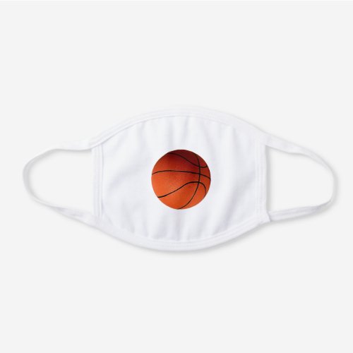 Basketball Sports Art White Cotton Face Mask