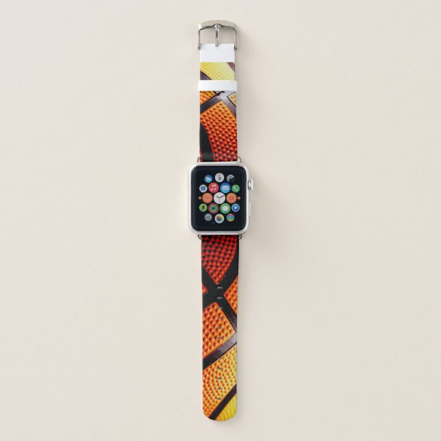Basketball Sports B-Ball Play Apple Watch Band (Front)