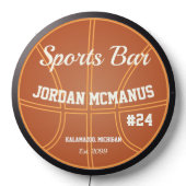Basketball Sports Bar LED Sign (Lights Off)