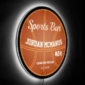 Basketball Sports Bar LED Sign (Angle)