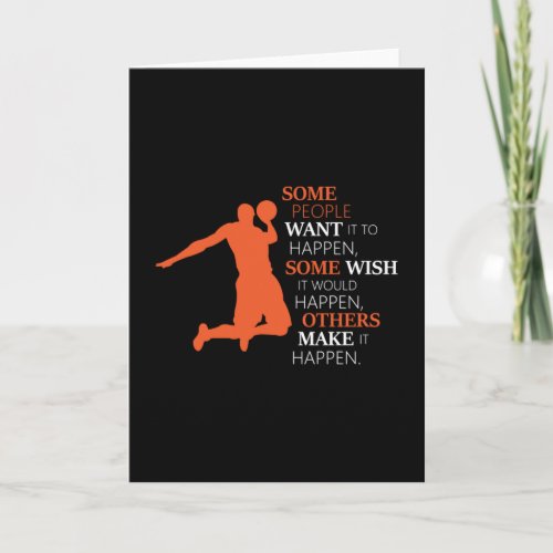 Basketball Sports Basketball Team Player Gift Idea Card