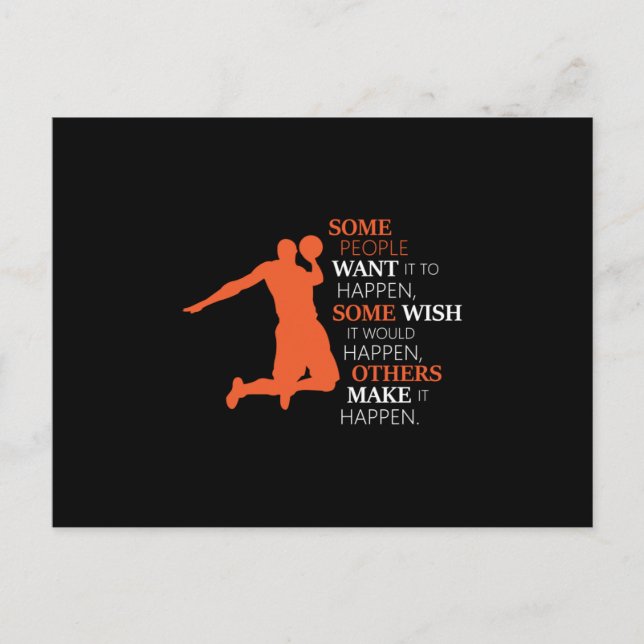 Basketball Sports Basketball Team Player Gift Idea Postcard (Front)