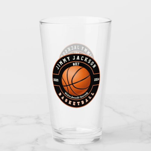 Basketball Sports Beer Pint Soda Glass Drinkware